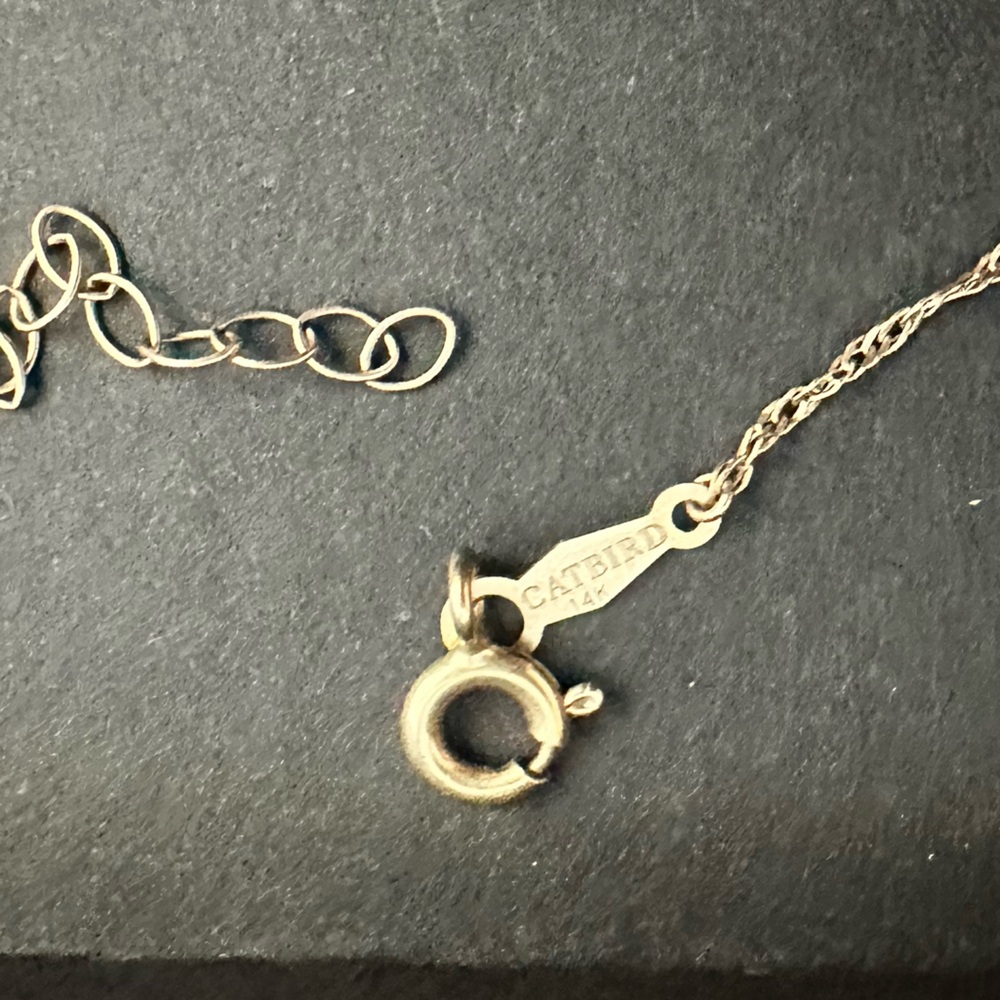 ❌SOLD❌ catbird • sweet nothing anklet 14k solid yellow gold - Picture 3 of 7